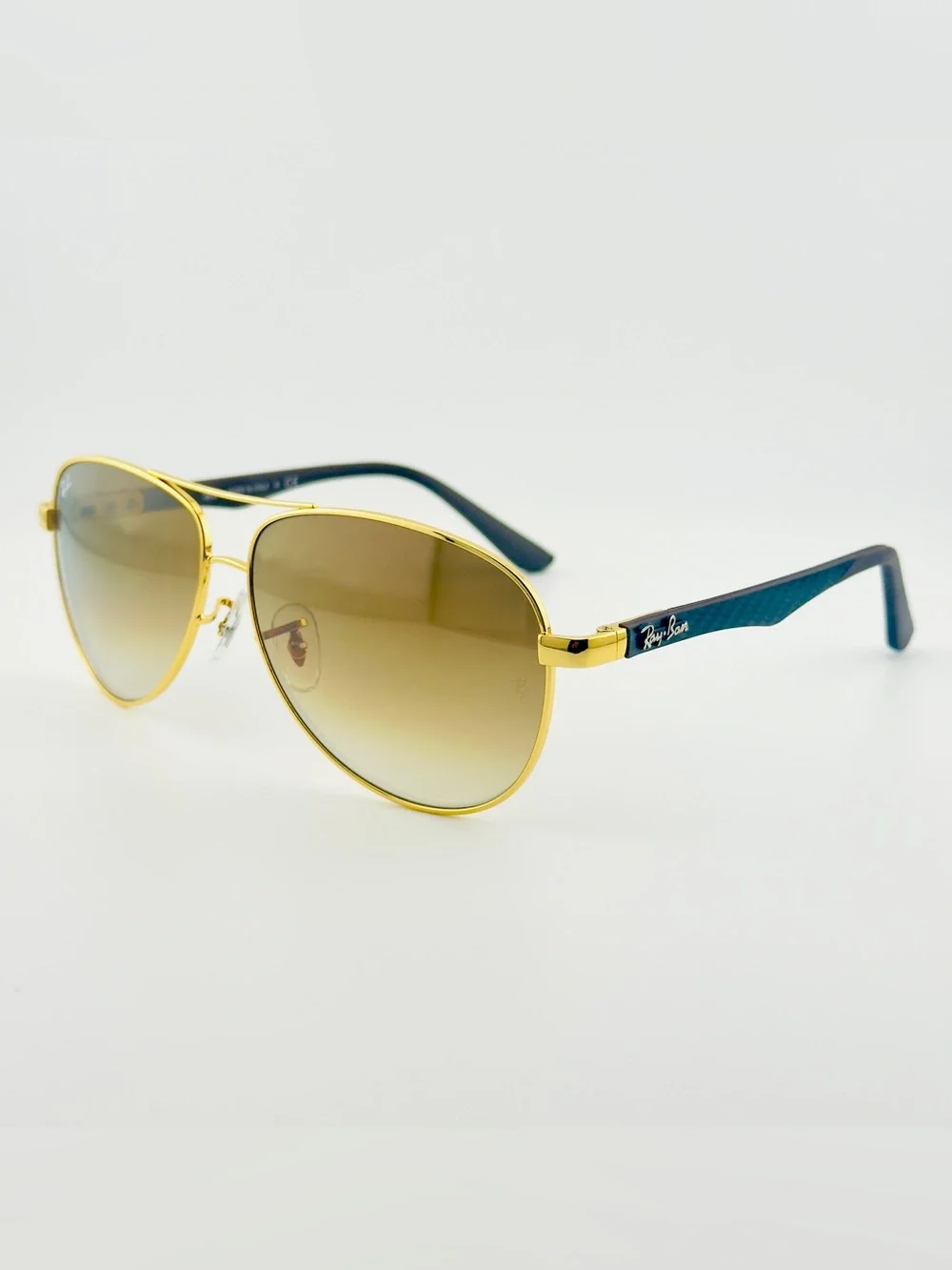 Ray-Ban Scuderia Ferrari Sunglasses RB8313M Gold Frame Brown Gradient Lenses New